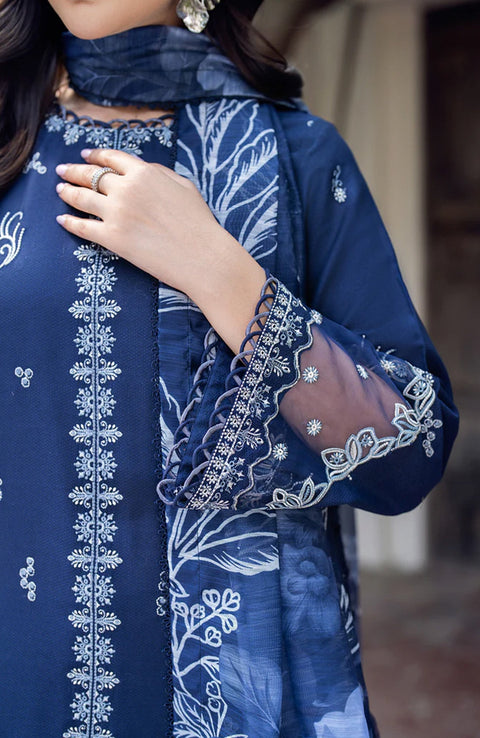 Zarif - Nura Textured Lawn'25 By Zarif Embroidered Suits Unstitched 3 Piece - Summer Collection - aubranz.com