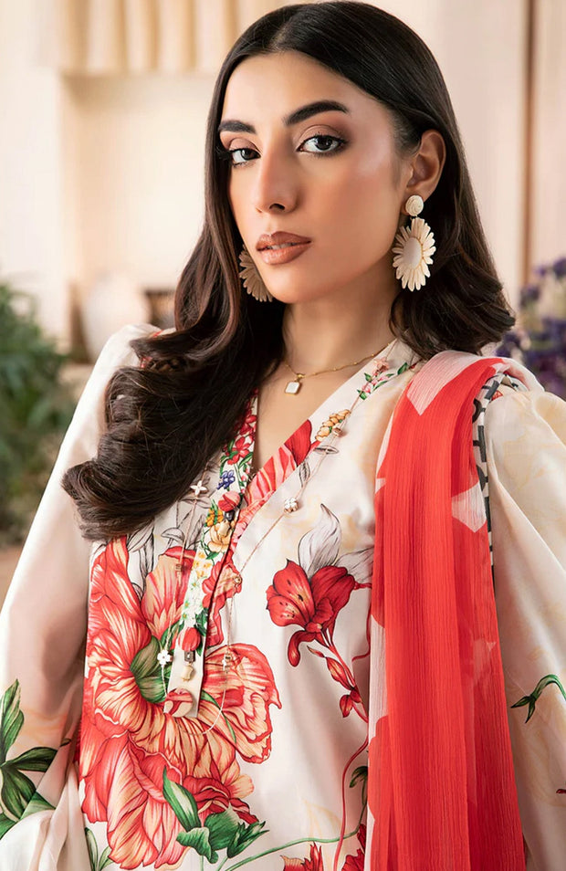 Mariab - M Basic Eid II Collection'25 Printed Lawn Suits Unstitched 3 piece - summer collection - aubranz.com