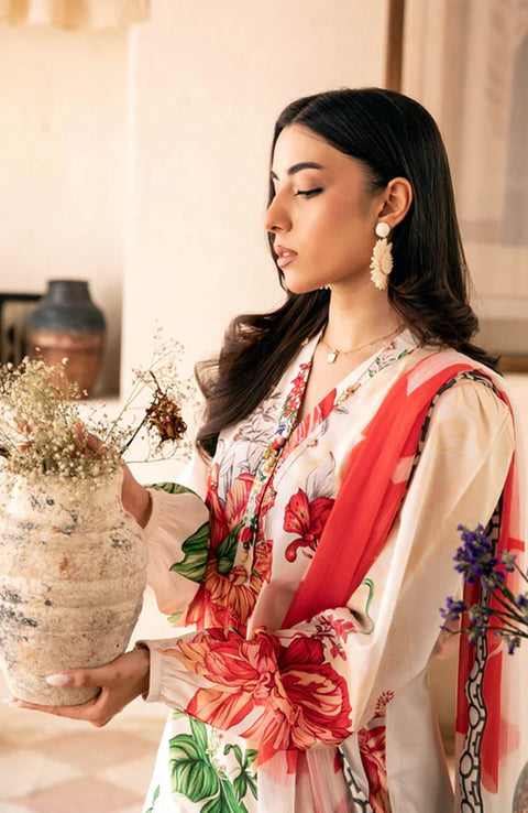 Mariab - M Basic Eid II Collection'25 Printed Lawn Suits Unstitched 3 piece - summer collection - aubranz.com