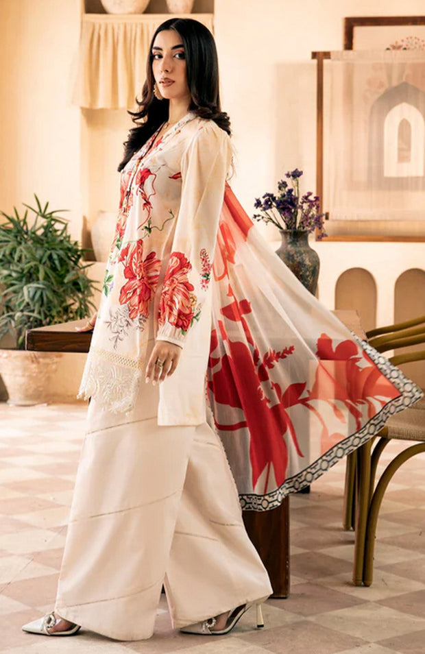 Mariab - M Basic Eid II Collection'25 Printed Lawn Suits Unstitched 3 piece - summer collection - aubranz.com