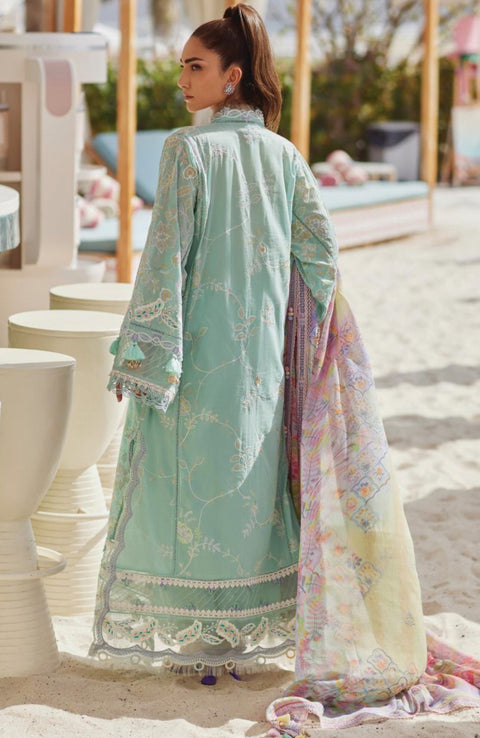 Fta - WES LUXURY LAWN'25 BY FARAH TALIB AZIZ EMBROIDERED SUITS UNSTITCHED 3 PIECE - SUMMER COLLECTION - aubranz.com