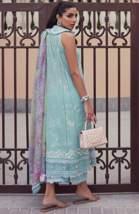 Fta - WES LUXURY LAWN'25 BY FARAH TALIB AZIZ EMBROIDERED SUITS UNSTITCHED 3 PIECE - SUMMER COLLECTION - aubranz.com