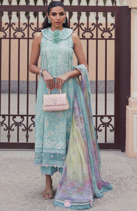 Fta - WES LUXURY LAWN'25 BY FARAH TALIB AZIZ EMBROIDERED SUITS UNSTITCHED 3 PIECE - SUMMER COLLECTION - aubranz.com