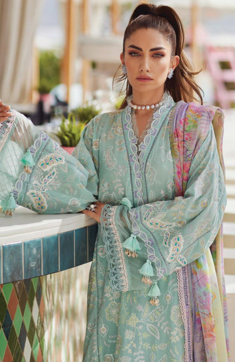Fta - WES LUXURY LAWN'25 BY FARAH TALIB AZIZ EMBROIDERED SUITS UNSTITCHED 3 PIECE - SUMMER COLLECTION - aubranz.com