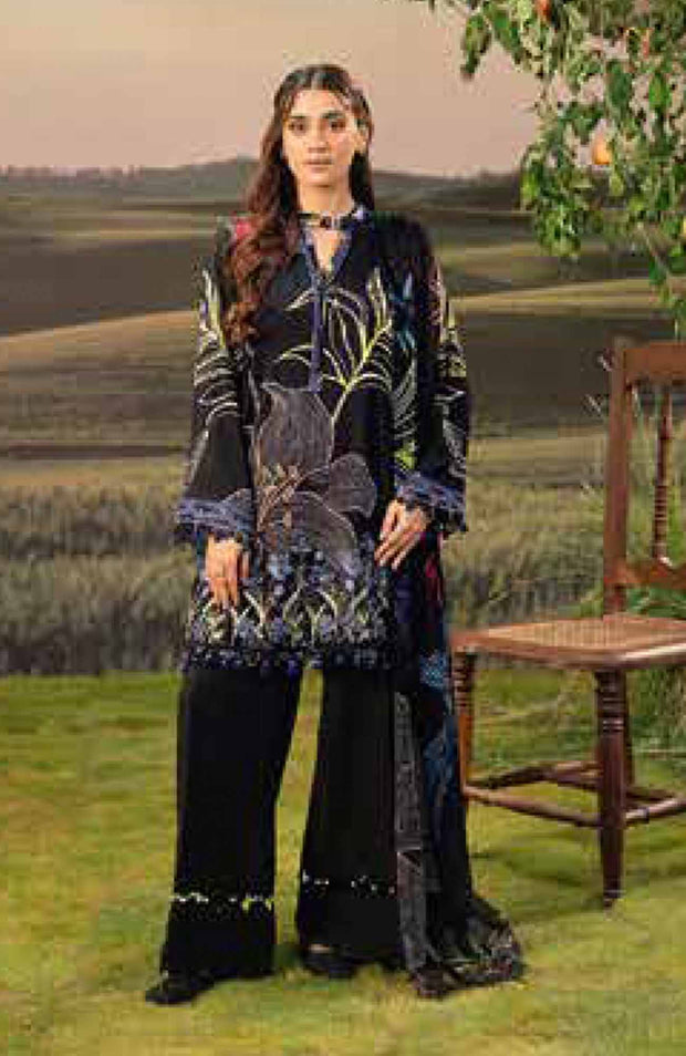 Mariab - M BASIC PRE-FALL CASUAL'25 BY MARIA B PRINTED ARABIC LAWN SUITS UNSTITCHED 3 PIECE - SUMMER COLLECTION - aubranz.com