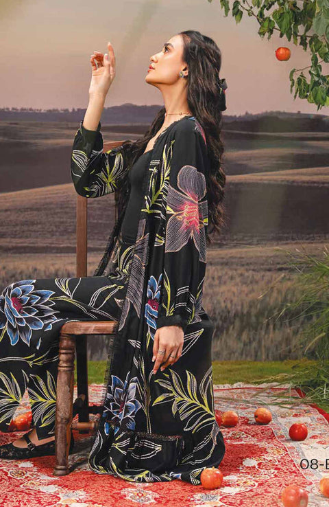 Mariab - M BASIC PRE-FALL CASUAL'25 BY MARIA B PRINTED ARABIC LAWN SUITS UNSTITCHED 3 PIECE - SUMMER COLLECTION - aubranz.com