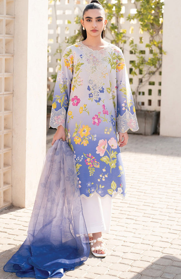 Xenia - Xenia Lawn'25 Embroidered Suits Unstitched 3 Piece - Summer Collection - aubranz.com