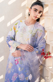 Xenia - Xenia Lawn'25 Embroidered Suits Unstitched 3 Piece - Summer Collection - aubranz.com
