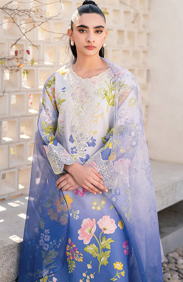 Xenia - Xenia Lawn'25 Embroidered Suits Unstitched 3 Piece - Summer Collection - aubranz.com