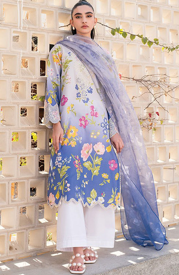 Xenia - Xenia Lawn'25 Embroidered Suits Unstitched 3 Piece - Summer Collection - aubranz.com