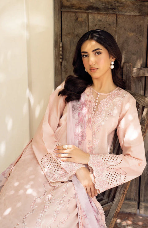 Zarif - Nura Textured Lawn'25 By Zarif Embroidered Suits Unstitched 3 Piece - Summer Collection - aubranz.com