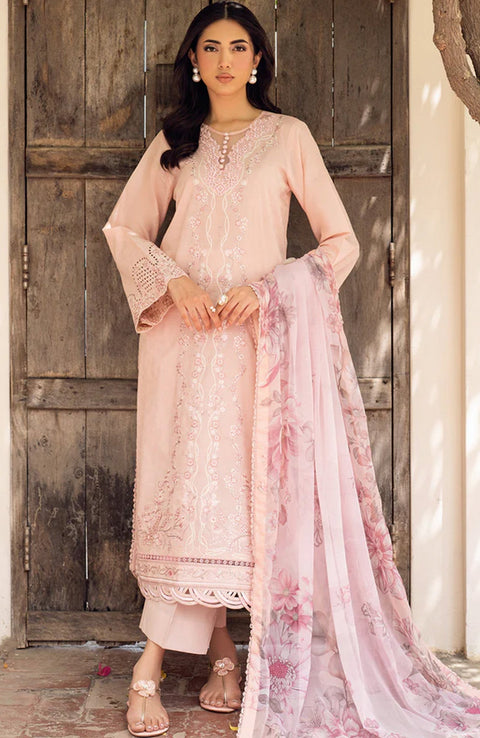 Zarif - Nura Textured Lawn'25 By Zarif Embroidered Suits Unstitched 3 Piece - Summer Collection - aubranz.com