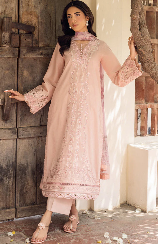 Zarif - Nura Textured Lawn'25 By Zarif Embroidered Suits Unstitched 3 Piece - Summer Collection - aubranz.com