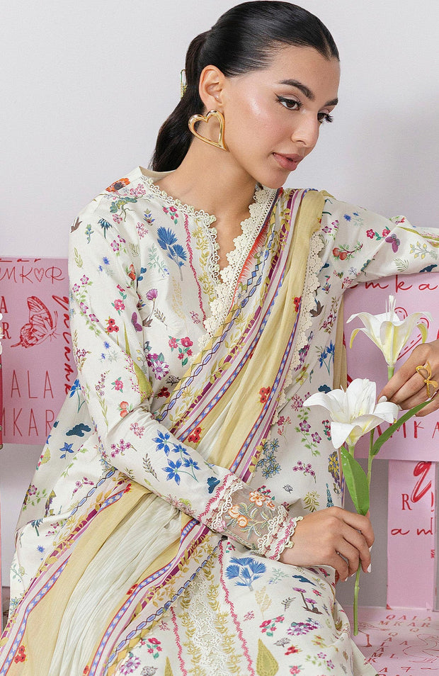 Qalamkar - Q Prints Vol II'25 by Qalamkar Printed Lawn Suits Unstitched 3 Piece - Summer Collection - aubranz.com