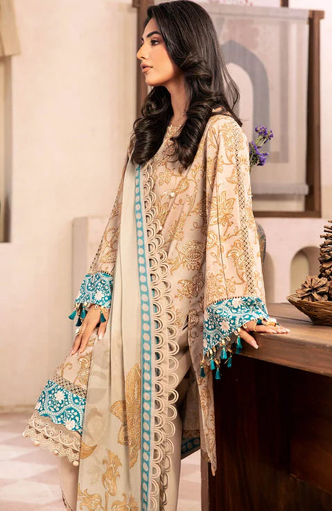 Mariab - M Basic Eid II Collection'25 Printed Lawn Suits Unstitched 3 piece - summer collection - aubranz.com