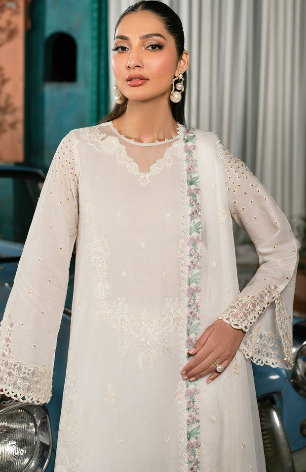 Zarif - Lamhay Luxury Lawn'25 By Zarif Embroidered Suits Unstitched 3 Piece - Summer Collectiom - aubranz.com