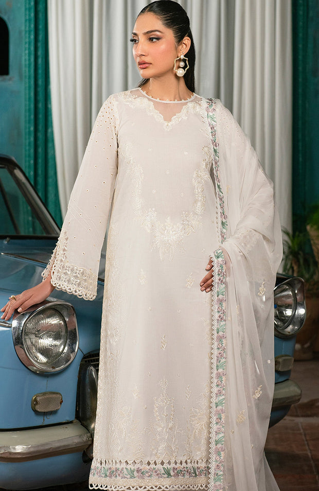 Zarif - Lamhay Luxury Lawn'25 By Zarif Embroidered Suits Unstitched 3 Piece - Summer Collectiom - aubranz.com