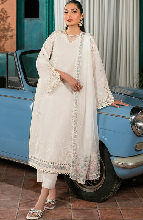 Zarif - Lamhay Luxury Lawn'25 By Zarif Embroidered Suits Unstitched 3 Piece - Summer Collectiom - aubranz.com