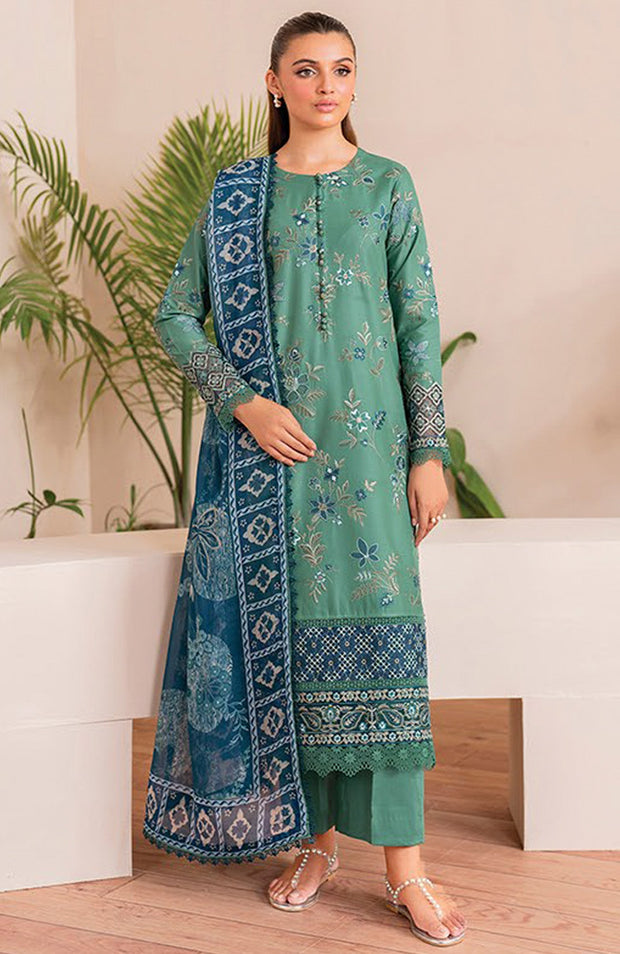 Xenia - XENIA PRINTKARI LAWN'25 EMBROIDERED SUITS UNSTITCHED 3 PIECE - SUMMER COLLECTION - aubranz.com