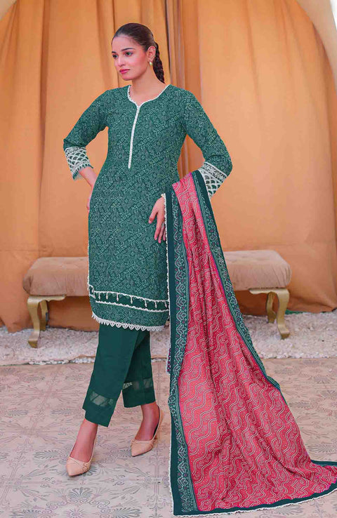 Abtextiles - Meerub Ikat Vol 2 Wrinkle Free Collection'25 By Ab Textile Embroidered Lawn Suit Unstitched 3 Piece - Summer Collection - aubranz.com
