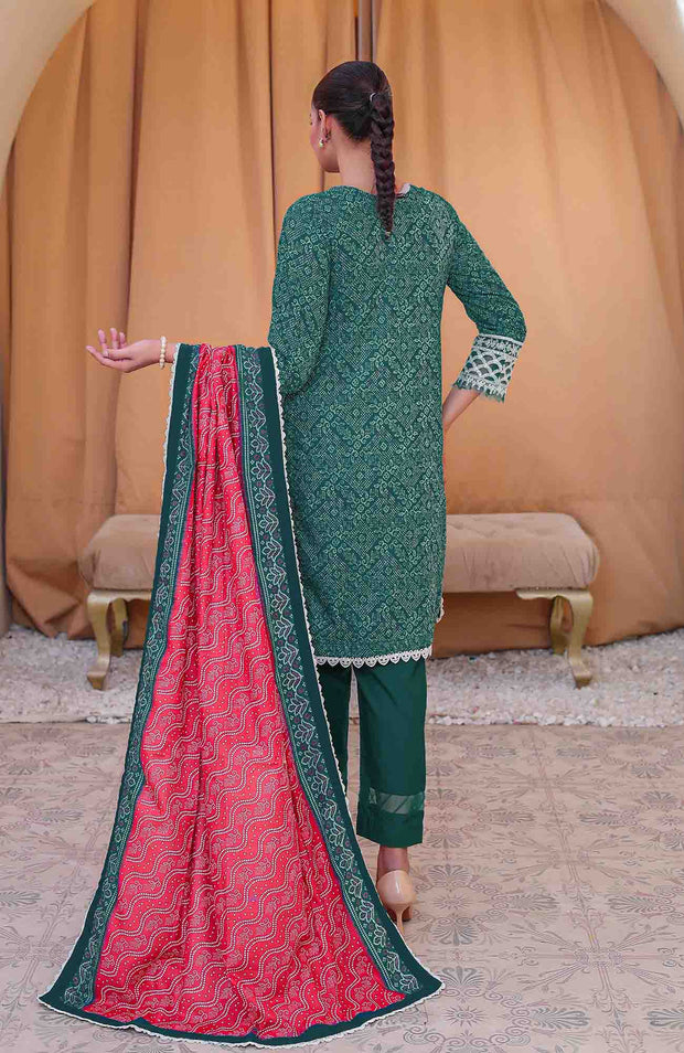 Abtextiles - Meerub Ikat Vol 2 Wrinkle Free Collection'25 By Ab Textile Embroidered Lawn Suit Unstitched 3 Piece - Summer Collection - aubranz.com