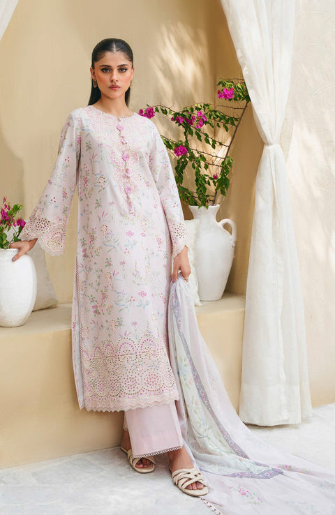 Abyaan - Aabyaan Shezlin Chikankari Lawn'25 Embroidered Suit Unstitched 3 Piece - Summer Collection - aubranz.com