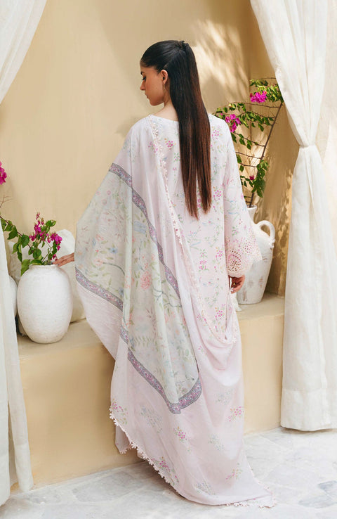 Abyaan - Aabyaan Shezlin Chikankari Lawn'25 Embroidered Suit Unstitched 3 Piece - Summer Collection - aubranz.com