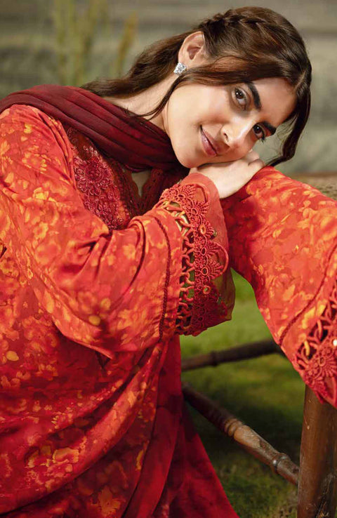 Mariab - M BASIC PRE-FALL CASUAL'25 BY MARIA B PRINTED ARABIC LAWN SUITS UNSTITCHED 3 PIECE - SUMMER COLLECTION - aubranz.com