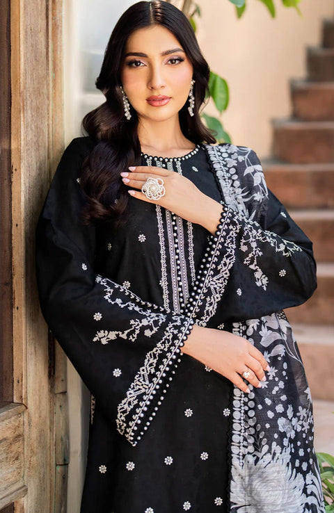 Zarif - Nura Textured Lawn'25 By Zarif Embroidered Suits Unstitched 3 Piece - Summer Collection - aubranz.com