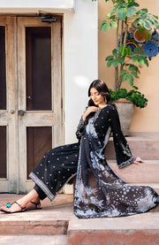 Zarif - Nura Textured Lawn'25 By Zarif Embroidered Suits Unstitched 3 Piece - Summer Collection - aubranz.com