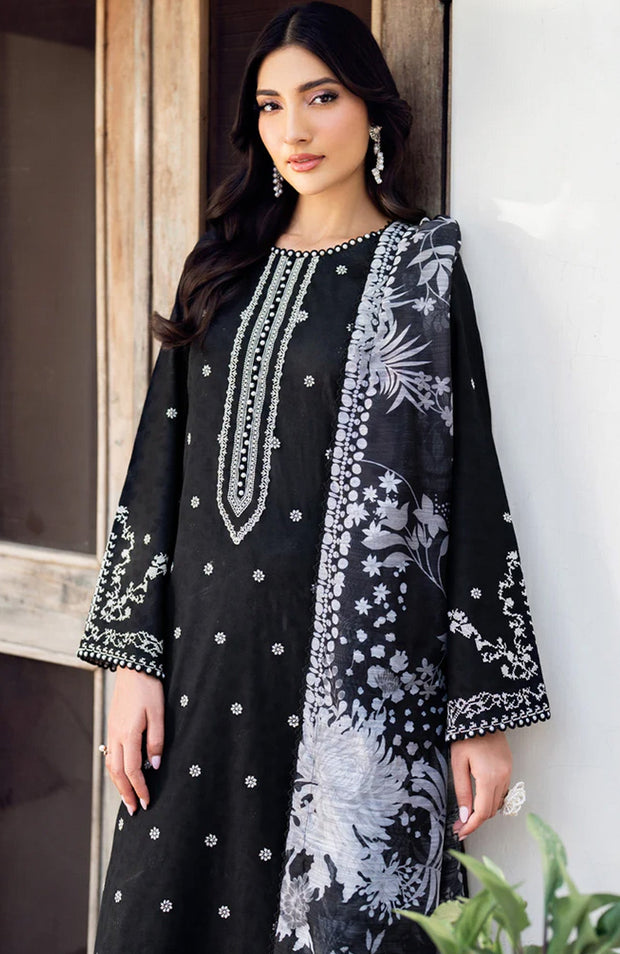 Zarif - Nura Textured Lawn'25 By Zarif Embroidered Suits Unstitched 3 Piece - Summer Collection - aubranz.com