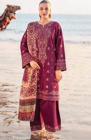 Xenia - Xenia Lawn'25 Embroidered Suits Unstitched 3 Piece - Summer Collection - aubranz.com