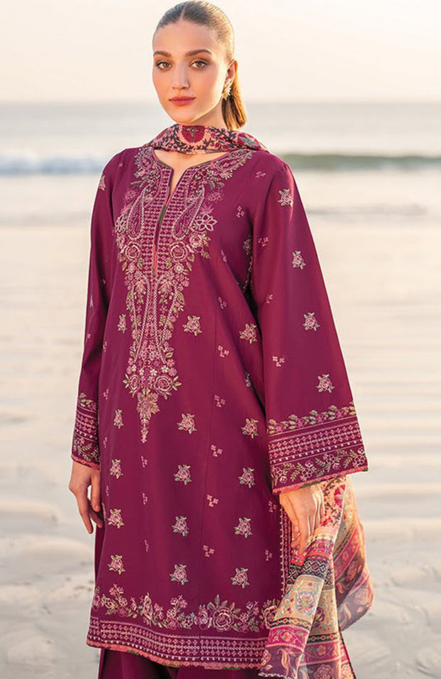 Xenia - Xenia Lawn'25 Embroidered Suits Unstitched 3 Piece - Summer Collection - aubranz.com