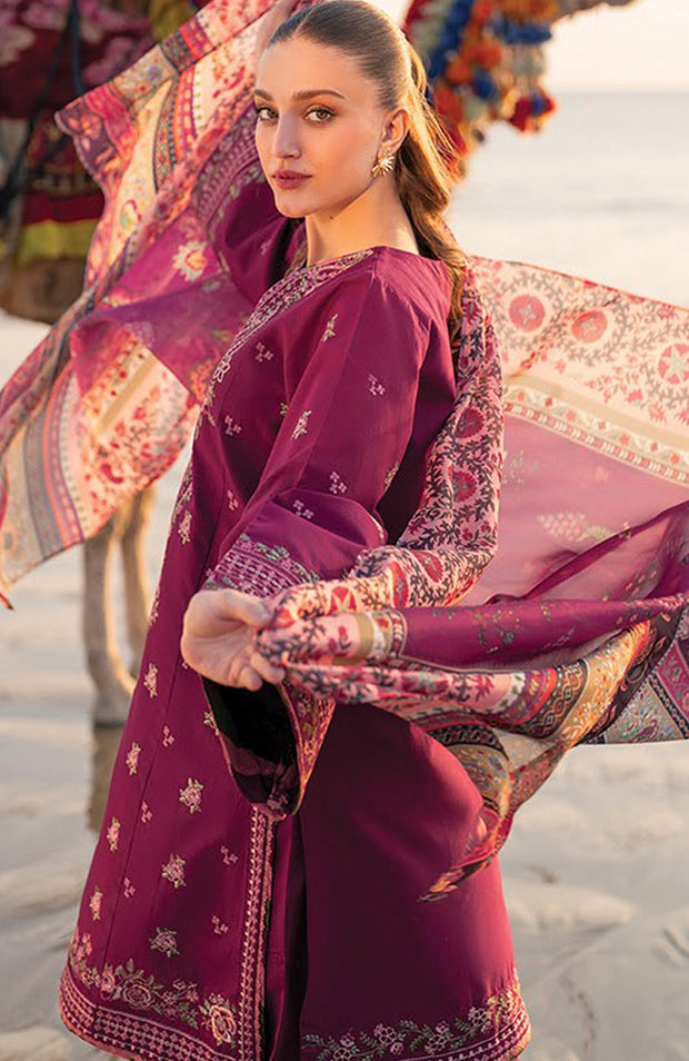 Xenia - Xenia Lawn'25 Embroidered Suits Unstitched 3 Piece - Summer Collection - aubranz.com