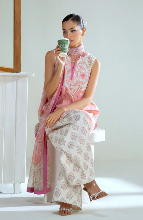 Saira_Rizwan - Joolie Prints Collecetion'25 By Saira Rizwan Printed Lawn Suit Unstitched 3 Piece - Summer Collection - aubranz.com