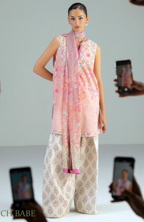 Saira_Rizwan - Joolie Prints Collecetion'25 By Saira Rizwan Printed Lawn Suit Unstitched 3 Piece - Summer Collection - aubranz.com