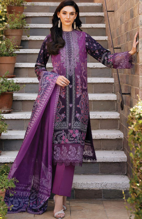 Afrozeh - Afrozeh Damask Lawn'25 Embroidered Suits Unstitched 3 Piece - Summer Collection - aubranz.com