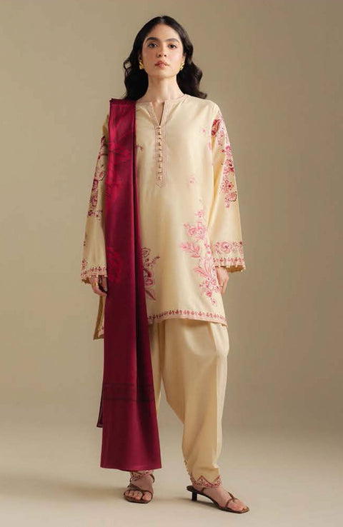 Zara_Shahjahan - COCO WINTER'25 BY ZARA SHAHJAHAN EMBROIDERED KHADDAR SUITS UNSTITCHED 3 PIECE - WINTER COLLECTION - aubranz.com