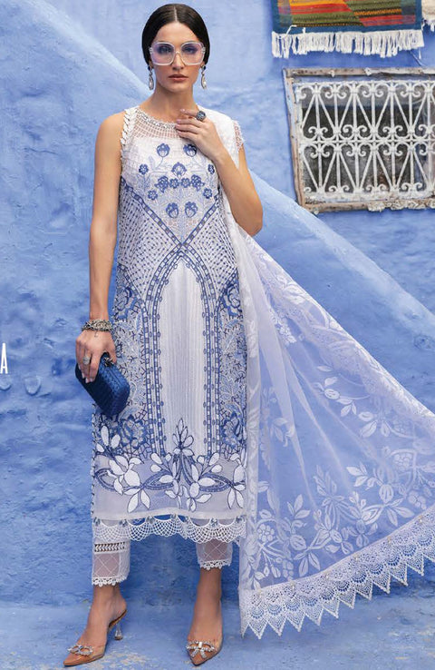 Mariab - Maria B Voyage a'Luxe x Morocco Luxury Lawn'25 Embroidered Suits Unstitched 3 Piece - Summer Collection - aubranz.com