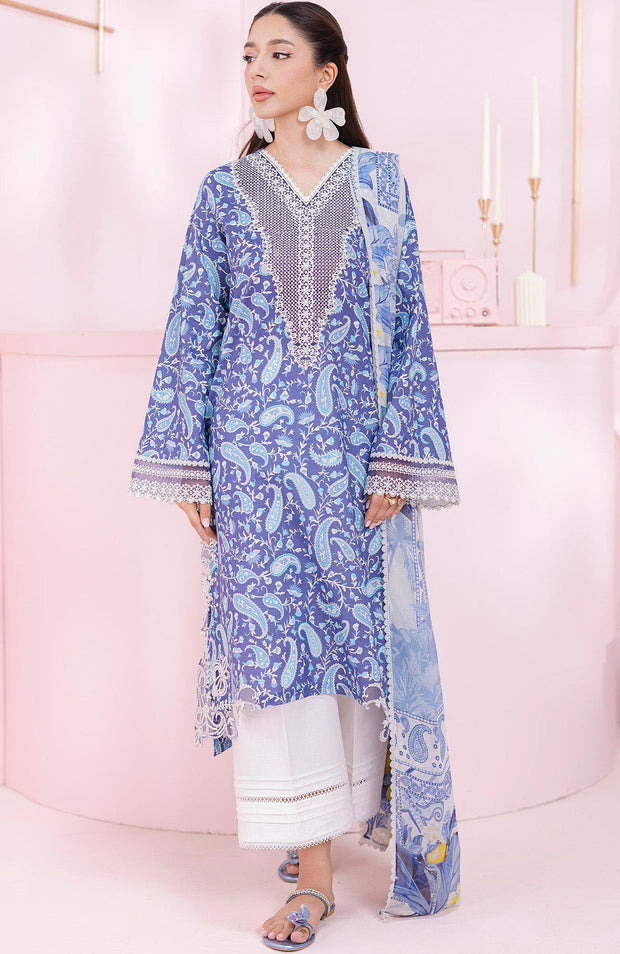 Qalamkar - Q Prints Vol II'25 by Qalamkar Printed Lawn Suits Unstitched 3 Piece - Summer Collection - aubranz.com