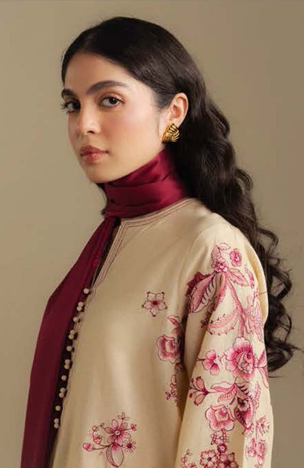 Zara_Shahjahan - COCO WINTER'25 BY ZARA SHAHJAHAN EMBROIDERED KHADDAR SUITS UNSTITCHED 3 PIECE - WINTER COLLECTION - aubranz.com