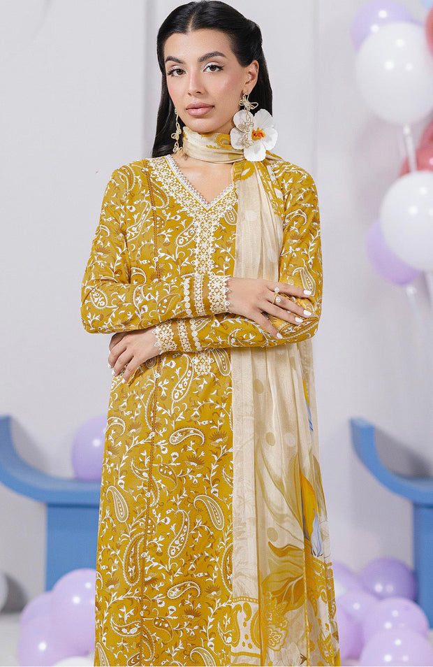 Qalamkar - Q Prints Vol II'25 by Qalamkar Printed Lawn Suits Unstitched 3 Piece - Summer Collection - aubranz.com