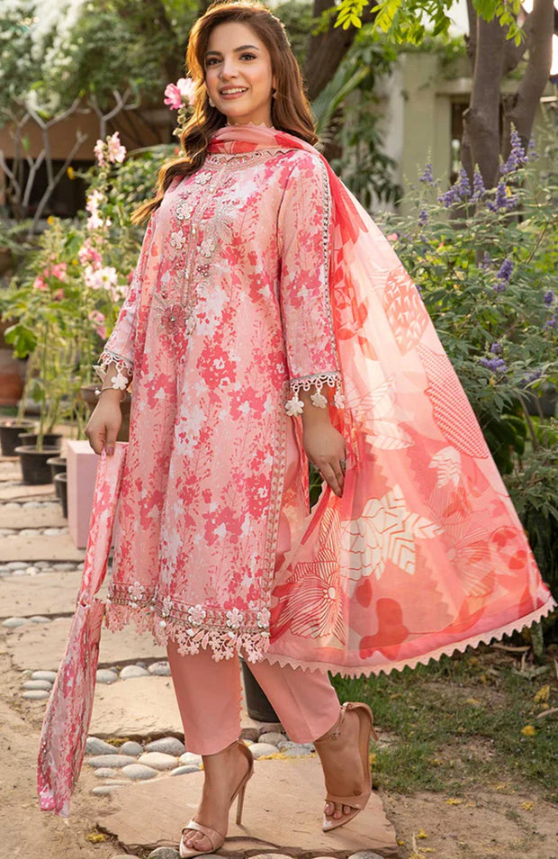 Mariab - M Basic Eid II Collection'25 Printed Lawn Suits Unstitched 3 piece - summer collection - aubranz.com