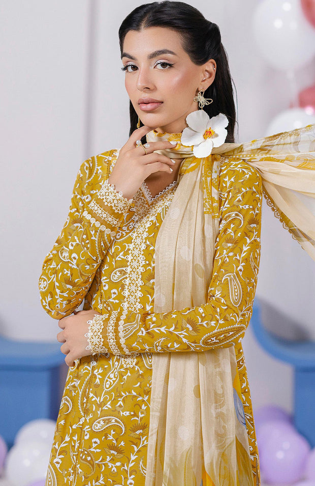 Qalamkar - Q Prints Vol II'25 by Qalamkar Printed Lawn Suits Unstitched 3 Piece - Summer Collection - aubranz.com