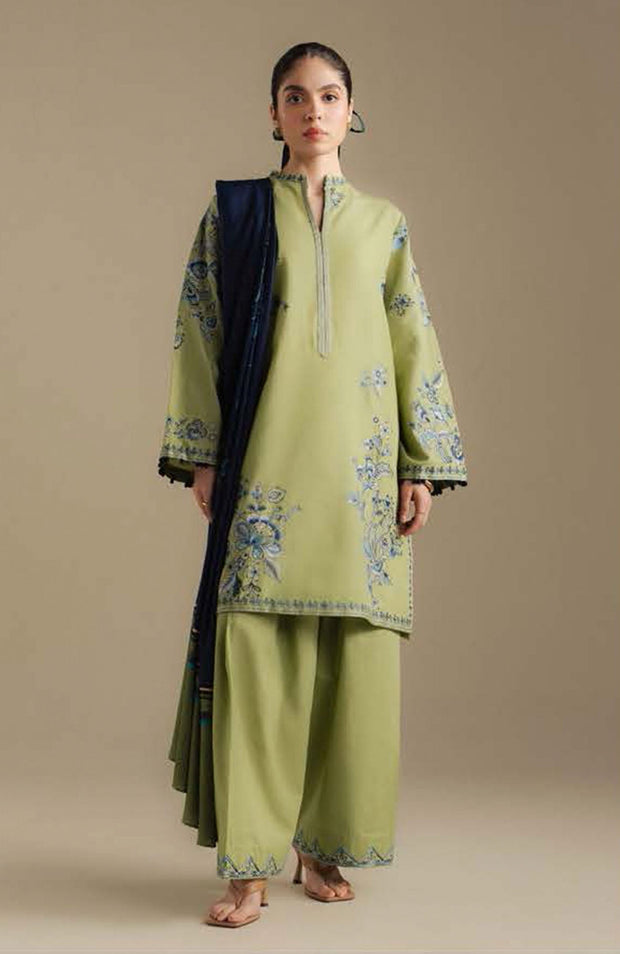 Zara_Shahjahan - COCO WINTER'25 BY ZARA SHAHJAHAN EMBROIDERED KHADDAR SUITS UNSTITCHED 3 PIECE - WINTER COLLECTION - aubranz.com