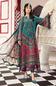 Mariab - M Prints Intermix Fall Edit'25 By Maria B Embroidered Cambric Suits Unstitched 3 Piece - Winter Collection - aubranz.com