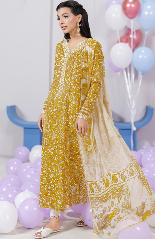 Qalamkar - Q Prints Vol II'25 by Qalamkar Printed Lawn Suits Unstitched 3 Piece - Summer Collection - aubranz.com