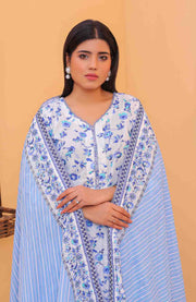 Abtextiles - Meerub Ikat Vol 2 Wrinkle Free Collection'25 By Ab Textile Embroidered Lawn Suit Unstitched 3 Piece - Summer Collection - aubranz.com