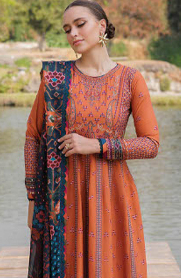 Xenia - Xenia Luxury Lawn'25 Embroidered Suits Unstitched 3 Piece - Summer Collection - aubranz.com