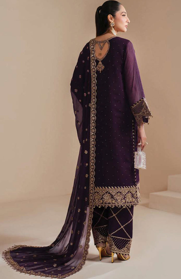 Alizehbybilal - Alizeh Reena Handcrafted Eid Edit'25 Embroidered Chiffon Suits Unstitched 3 Piece - Summer Collection - aubranz.com